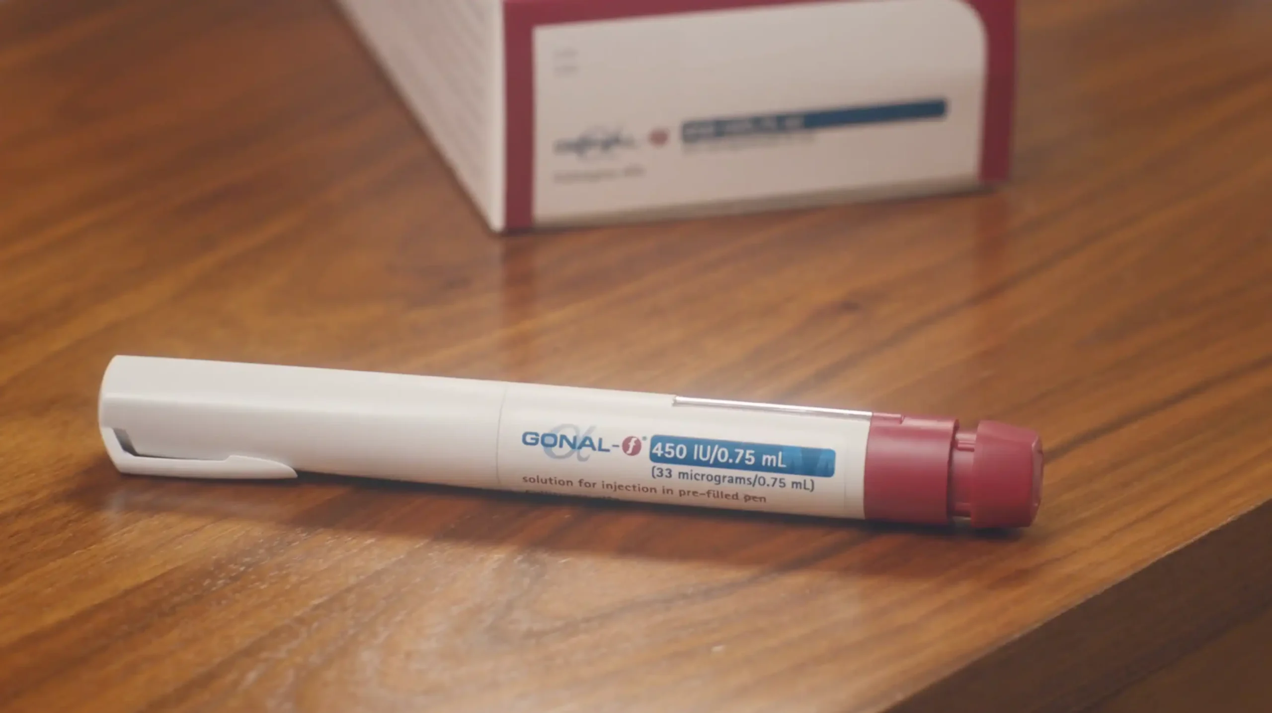 Gonal-f Injektionspen zur Kinderwunschbehandlung.