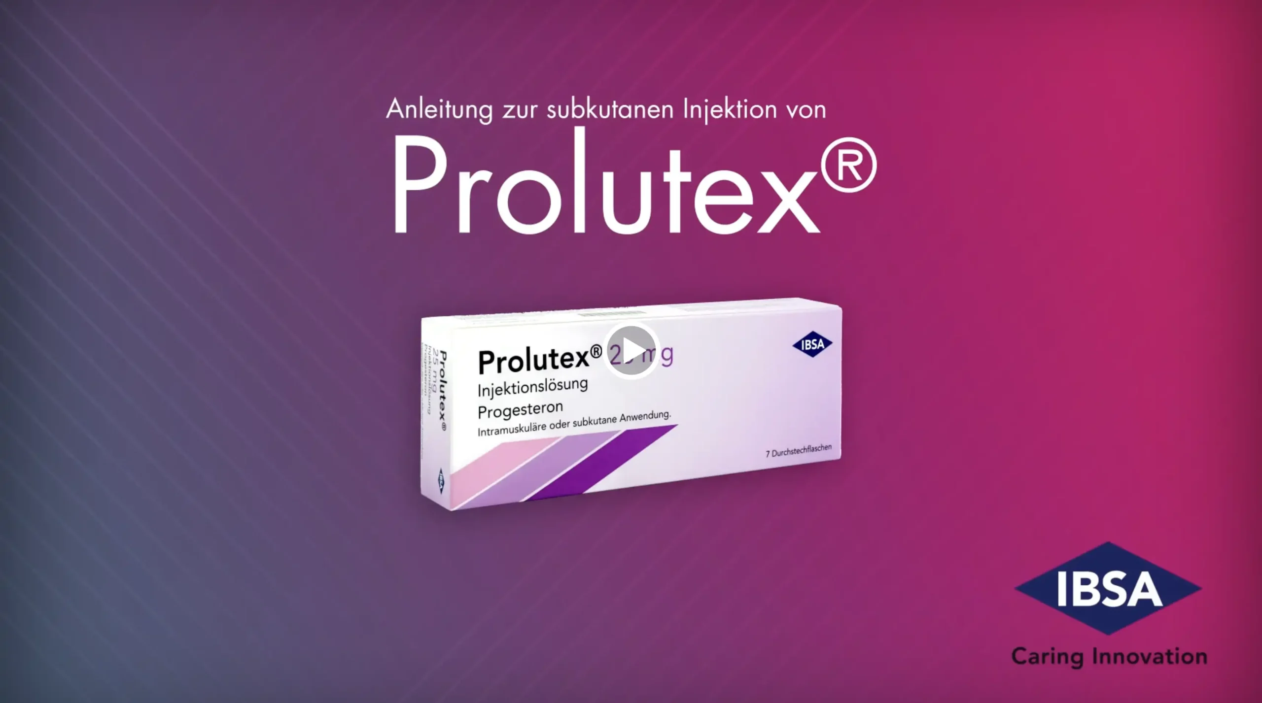 Packung des Medikaments Prolutex zur subkutanen Injektion